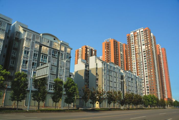 鳞次栉比的江北四安置区。
