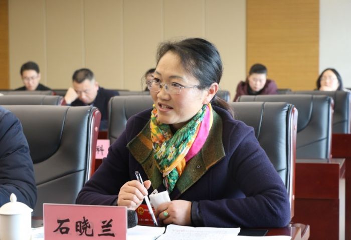 区人大代表石晓兰。

