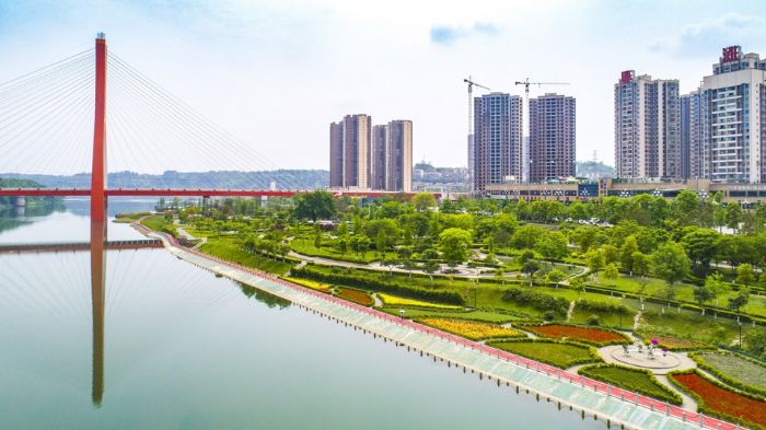 潼南涪江国家湿地公园。
