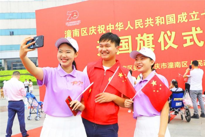 市民合影留念
