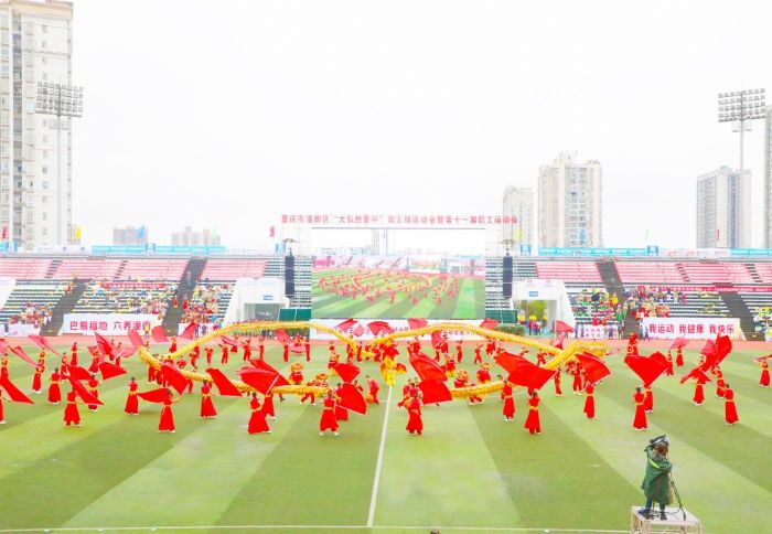 《龙狮献瑞。》
