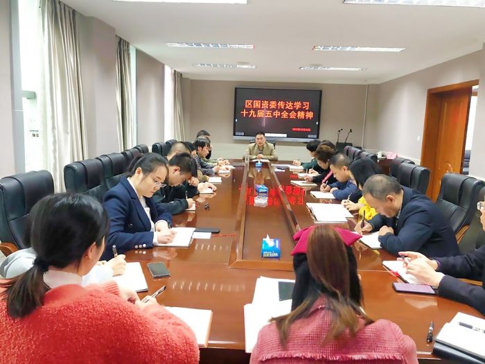 区国资委传达学习全会精神。
