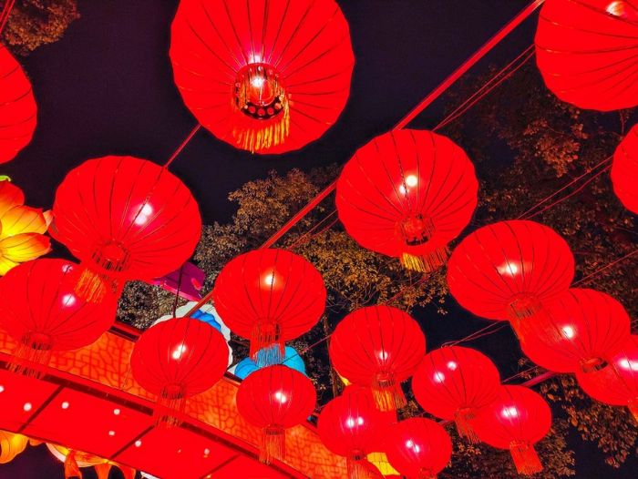 奋进广场鲤鱼跃龙门灯组。
